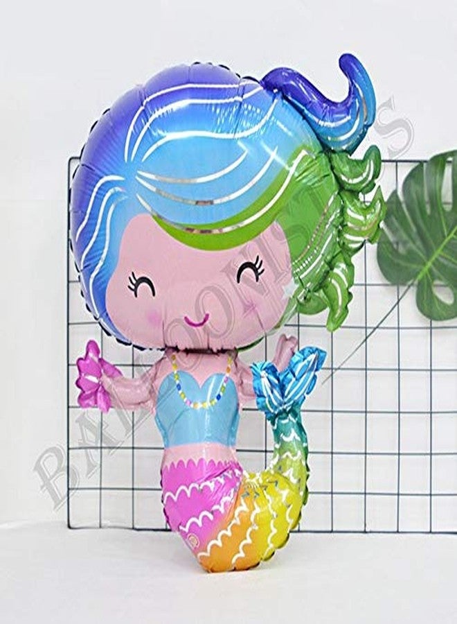 Balloonistics Colourful Mermaid Foil Balloon for Underwater Theme Party (30 Inch)-1 Pcs, Multicolor - Image 3